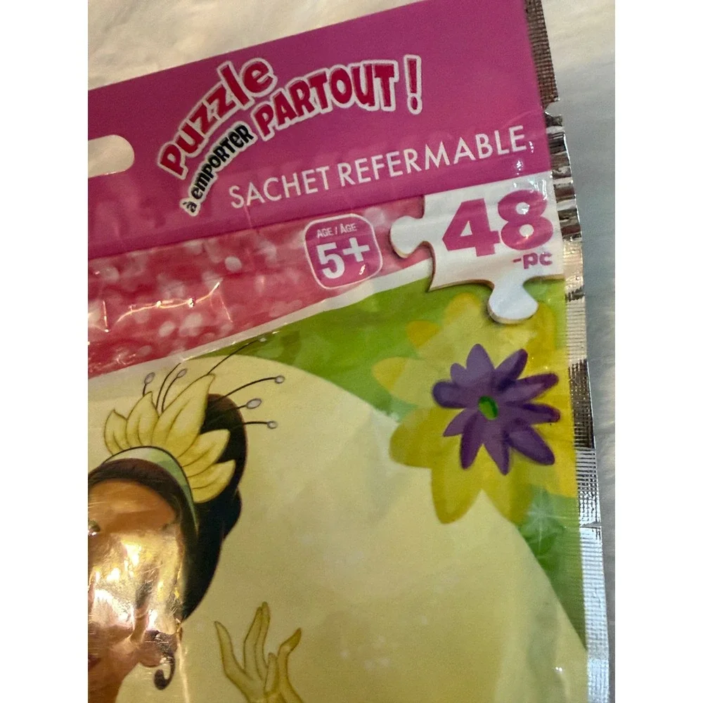 Disney Princess Tiana Puzzle on the Go 48 Piece Resealable Bag Cardinal New